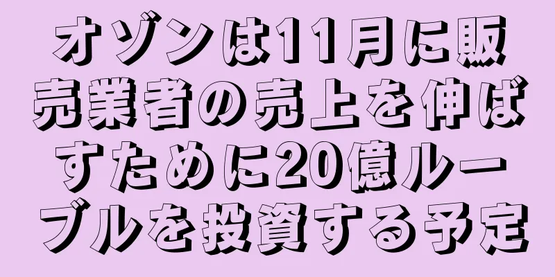 オゾンは11月に販売業者の売上を伸ばすために20億ルーブルを投資する予定