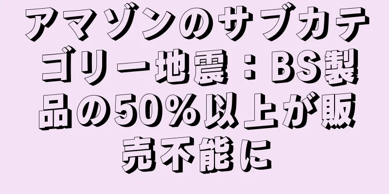 アマゾンのサブカテゴリー地震：BS製品の50％以上が販売不能に