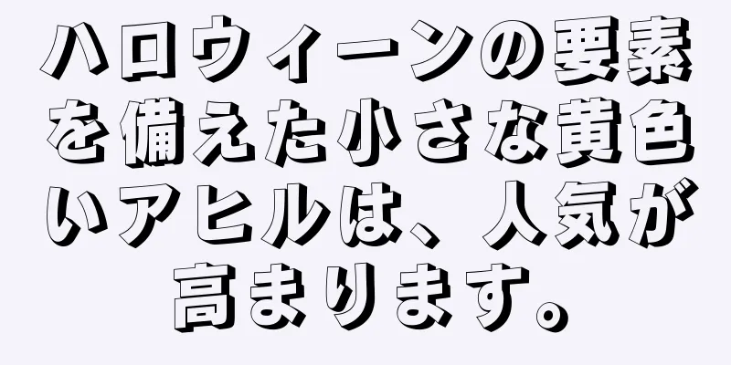 ハロウィーンの要素を備えた小さな黄色いアヒルは、人気が高まります。