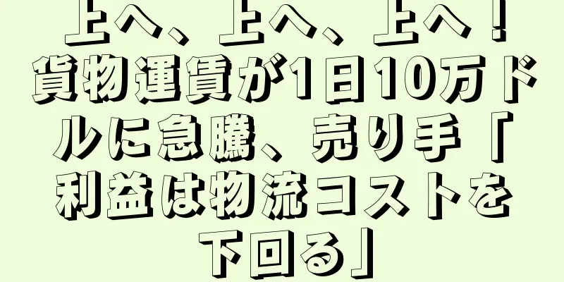 上へ、上へ、上へ！貨物運賃が1日10万ドルに急騰、売り手「利益は物流コストを下回る」
