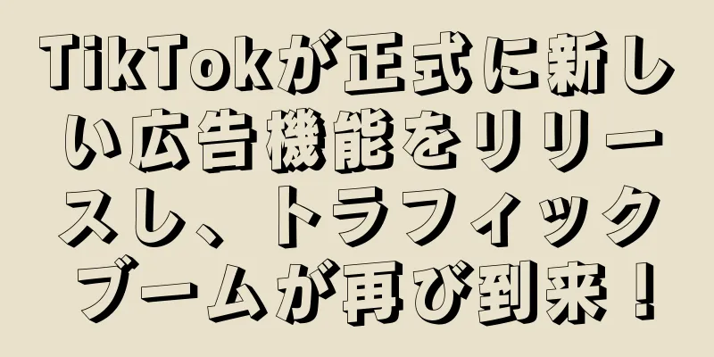 TikTokが正式に新しい広告機能をリリースし、トラフィックブームが再び到来！