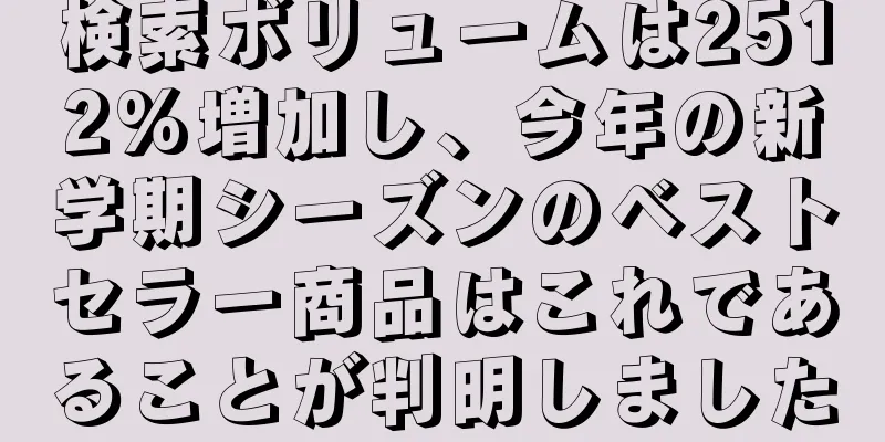 検索ボリュームは2512%増加し、今年の新学期シーズンのベストセラー商品はこれであることが判明しました