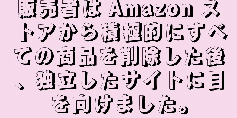 販売者は Amazon ストアから積極的にすべての商品を削除した後、独立したサイトに目を向けました。