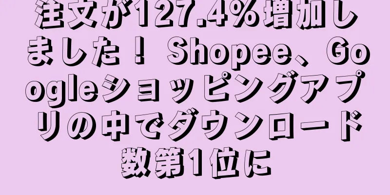 注文が127.4%増加しました！ Shopee、Googleショッピングアプリの中でダウンロード数第1位に