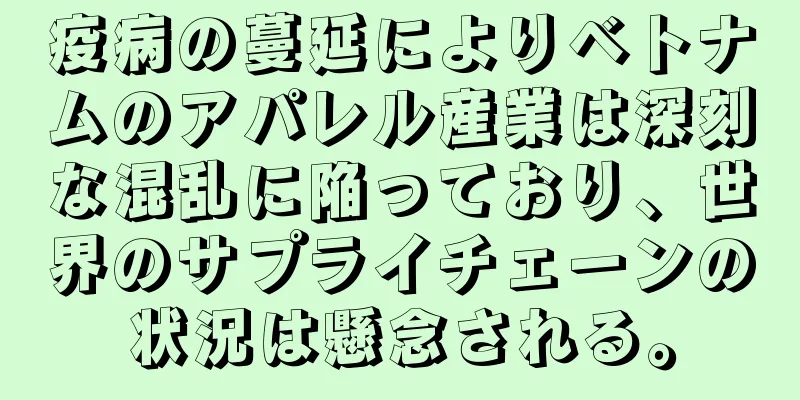 疫病の蔓延によりベトナムのアパレル産業は深刻な混乱に陥っており、世界のサプライチェーンの状況は懸念される。