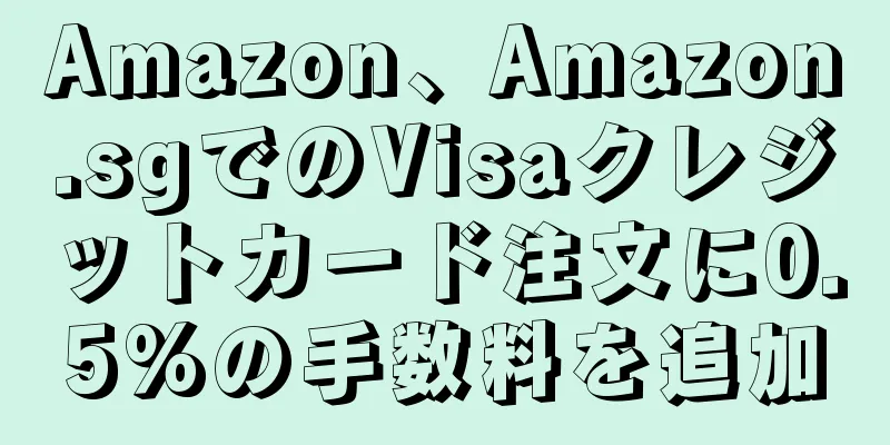 Amazon、Amazon.sgでのVisaクレジットカード注文に0.5%の手数料を追加