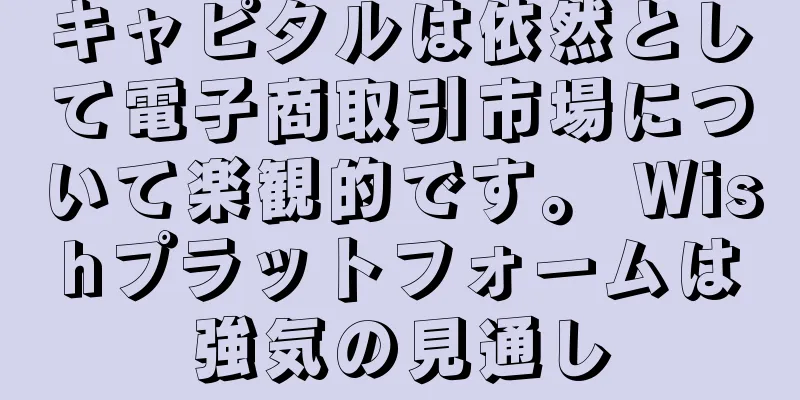 キャピタルは依然として電子商取引市場について楽観的です。 Wishプラットフォームは強気の見通し