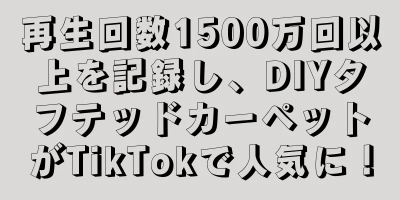 再生回数1500万回以上を記録し、DIYタフテッドカーペットがTikTokで人気に！