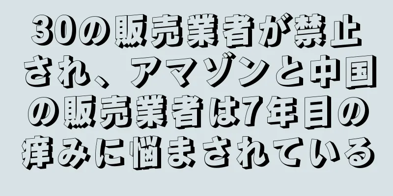 30の販売業者が禁止され、アマゾンと中国の販売業者は7年目の痒みに悩まされている