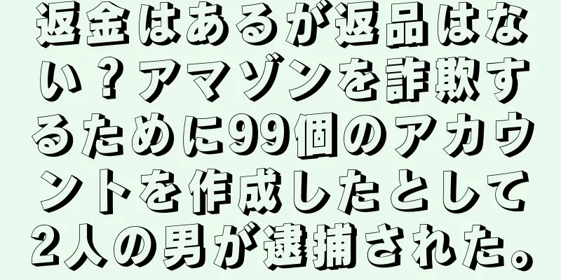 返金はあるが返品はない？アマゾンを詐欺するために99個のアカウントを作成したとして2人の男が逮捕された。