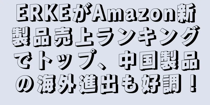 ERKEがAmazon新製品売上ランキングでトップ、中国製品の海外進出も好調！