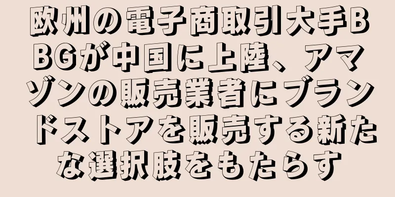 欧州の電子商取引大手BBGが中国に上陸、アマゾンの販売業者にブランドストアを販売する新たな選択肢をもたらす