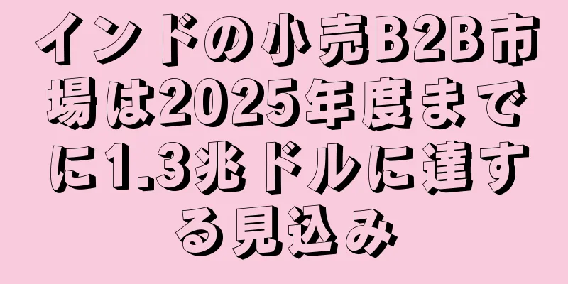 インドの小売B2B市場は2025年度までに1.3兆ドルに達する見込み