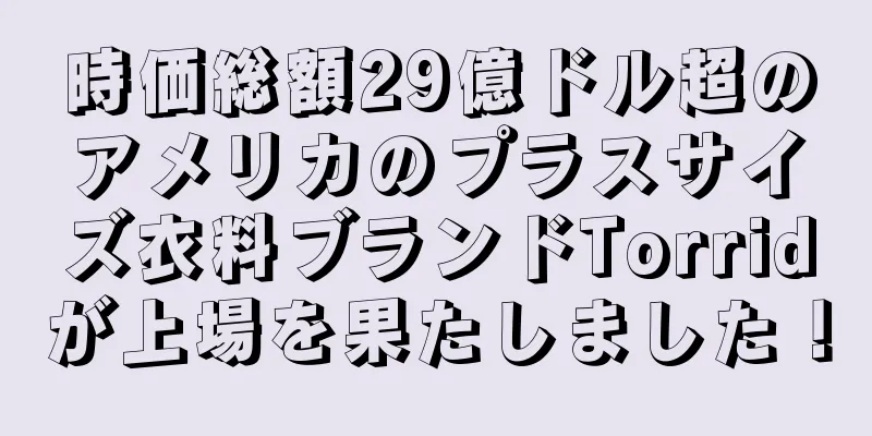 時価総額29億ドル超のアメリカのプラスサイズ衣料ブランドTorridが上場を果たしました！
