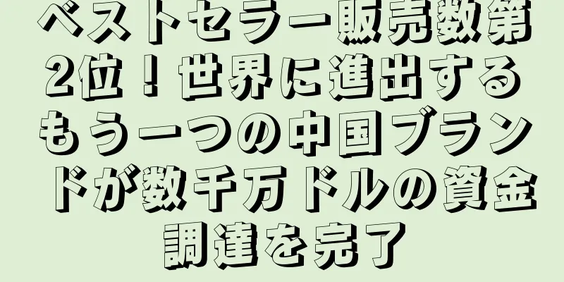 ベストセラー販売数第2位！世界に進出するもう一つの中国ブランドが数千万ドルの資金調達を完了
