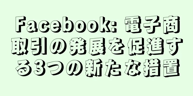 Facebook: 電子商取引の発展を促進する3つの新たな措置