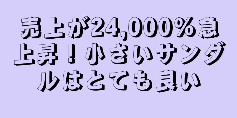 売上が24,000%急上昇！小さいサンダルはとても良い