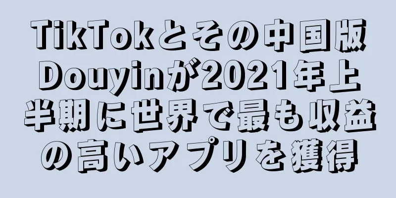 TikTokとその中国版Douyinが2021年上半期に世界で最も収益の高いアプリを獲得