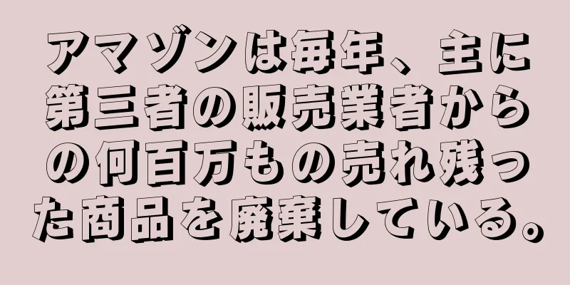 アマゾンは毎年、主に第三者の販売業者からの何百万もの売れ残った商品を廃棄している。