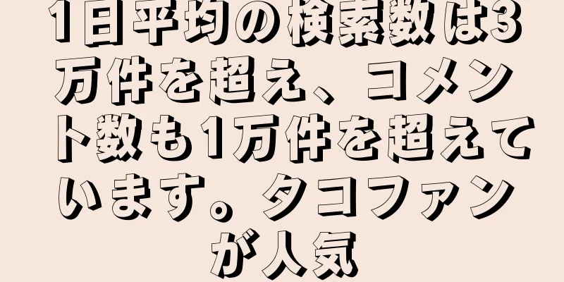 1日平均の検索数は3万件を超え、コメント数も1万件を超えています。タコファンが人気
