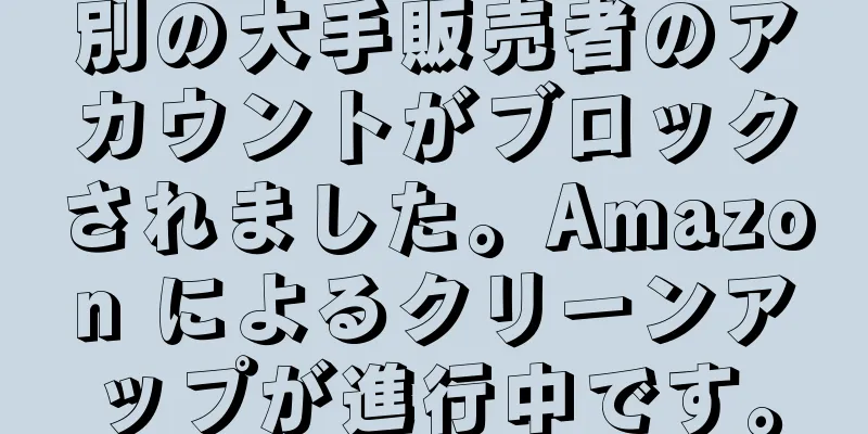 別の大手販売者のアカウントがブロックされました。Amazon によるクリーンアップが進行中です。