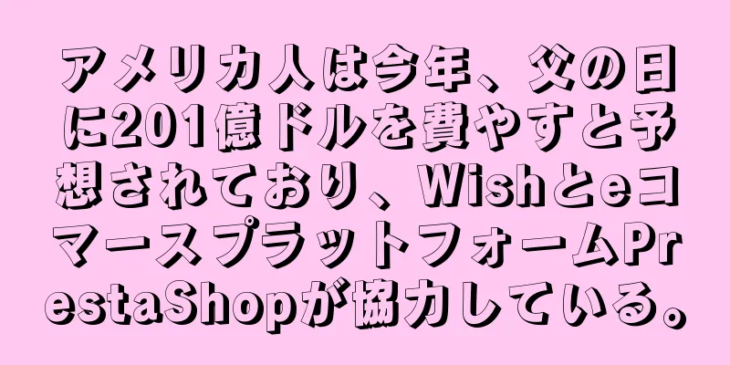 アメリカ人は今年、父の日に201億ドルを費やすと予想されており、WishとeコマースプラットフォームPrestaShopが協力している。