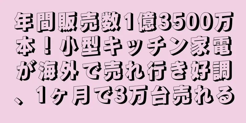 年間販売数1億3500万本！小型キッチン家電が海外で売れ行き好調、1ヶ月で3万台売れる