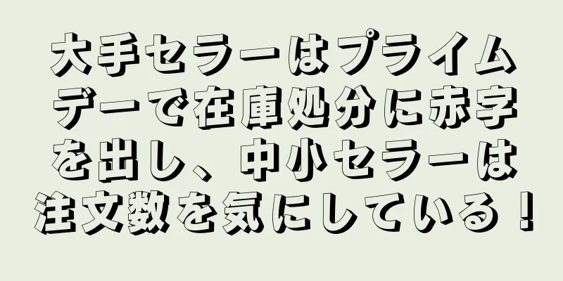 大手セラーはプライムデーで在庫処分に赤字を出し、中小セラーは注文数を気にしている！