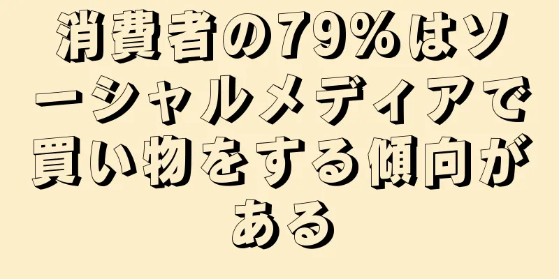 消費者の79%はソーシャルメディアで買い物をする傾向がある