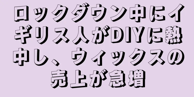 ロックダウン中にイギリス人がDIYに熱中し、ウィックスの売上が急増