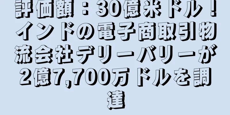 評価額：30億米ドル！インドの電子商取引物流会社デリーバリーが2億7,700万ドルを調達