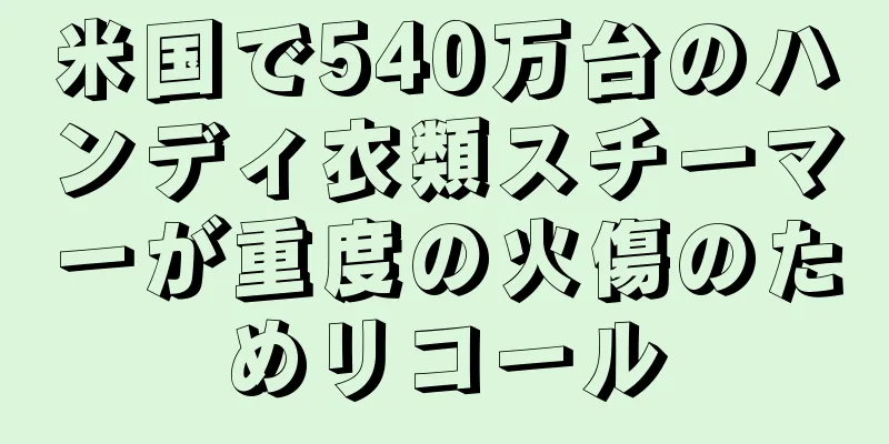 米国で540万台のハンディ衣類スチーマーが重度の火傷のためリコール