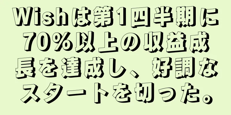 Wishは第1四半期に70%以上の収益成長を達成し、好調なスタートを切った。