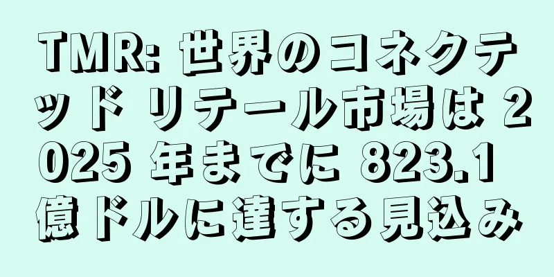 TMR: 世界のコネクテッド リテール市場は 2025 年までに 823.1 億ドルに達する見込み
