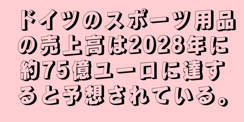ドイツのスポーツ用品の売上高は2028年に約75億ユーロに達すると予想されている。