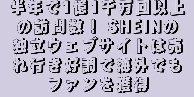 半年で1億1千万回以上の訪問数！ SHEINの独立ウェブサイトは売れ行き好調で海外でもファンを獲得
