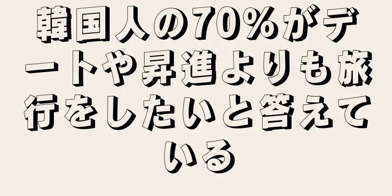韓国人の70％がデートや昇進よりも旅行をしたいと答えている