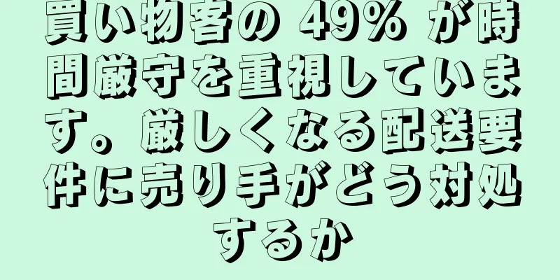 買い物客の 49% が時間厳守を重視しています。厳しくなる配送要件に売り手がどう対処するか
