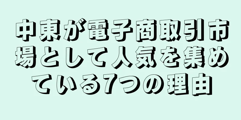 中東が電子商取引市場として人気を集めている7つの理由