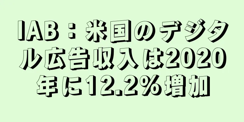 IAB：米国のデジタル広告収入は2020年に12.2%増加