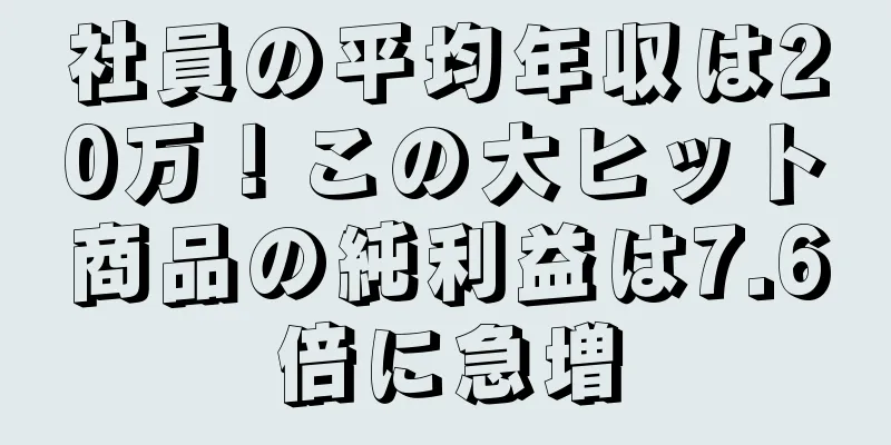社員の平均年収は20万！この大ヒット商品の純利益は7.6倍に急増