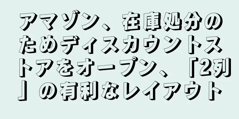 アマゾン、在庫処分のためディスカウントストアをオープン、「2列」の有利なレイアウト