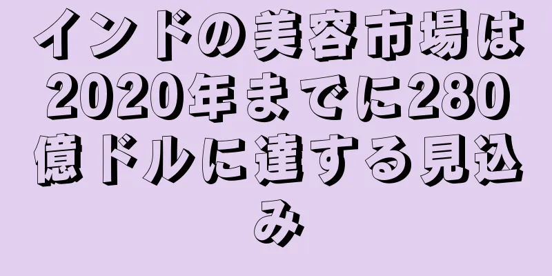 インドの美容市場は2020年までに280億ドルに達する見込み