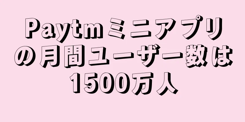 Paytmミニアプリの月間ユーザー数は1500万人