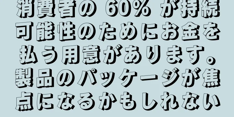 消費者の 60% が持続可能性のためにお金を払う用意があります。製品のパッケージが焦点になるかもしれない