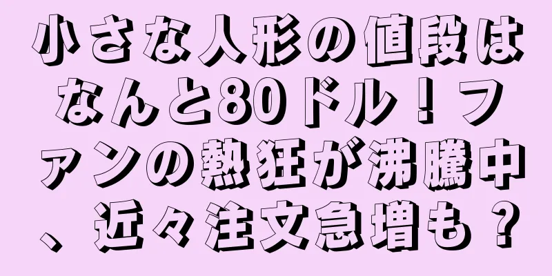 小さな人形の値段はなんと80ドル！ファンの熱狂が沸騰中、近々注文急増も？