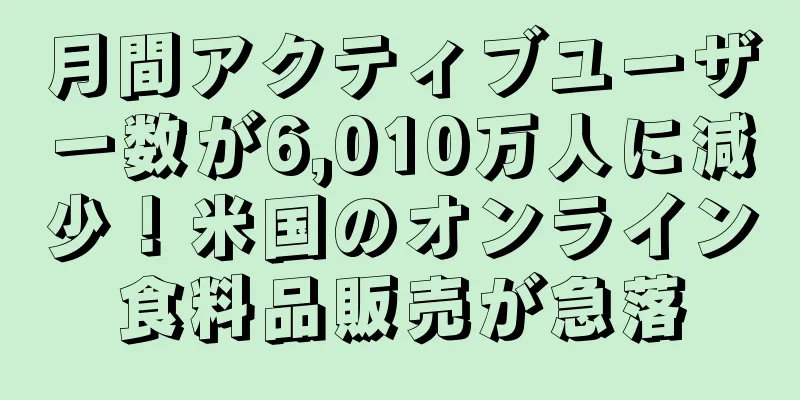 月間アクティブユーザー数が6,010万人に減少！米国のオンライン食料品販売が急落
