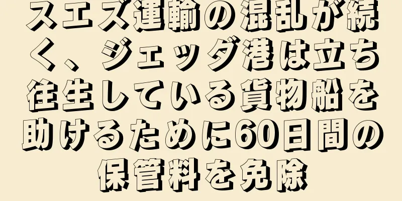 スエズ運輸の混乱が続く、ジェッダ港は立ち往生している貨物船を助けるために60日間の保管料を免除