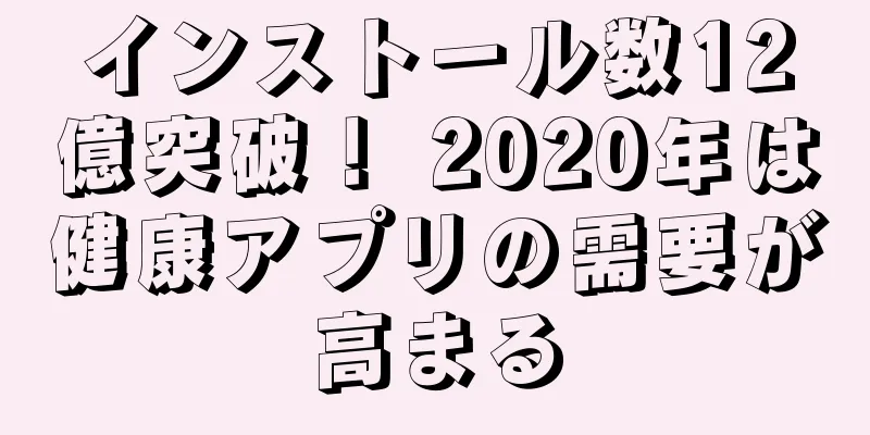インストール数12億突破！ 2020年は健康アプリの需要が高まる
