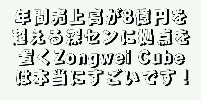 年間売上高が8億円を超える深センに拠点を置くZongwei Cubeは本当にすごいです！
